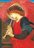 Cover: Red Harmonious Angel Boxed Holiday Notecards - Mudpuppy Press