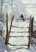 Cover: Monet Magpie Detail Boxed Holiday Notecards - Mudpuppy Press