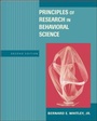 Cover: Principles of Research in Behavioral Science - Mayfield Publishing Co ,U.S.