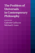 Cover: The Problem of Universals in Contemporary Philosophy - Cambridge University Press