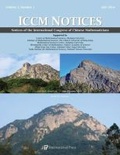 Cover: Notices of the International Congress of Chinese Mathematics - International Press of Boston Inc
