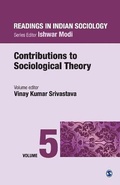 Cover: Contributions to Sociological Theory Readings in Indian Sociology - SAGE Publications India Pvt Ltd