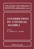 Cover: Contributions to Universal Algebra - Elsevier