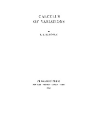 Enlarge image Cover: Calculus of Variations - Elsevier