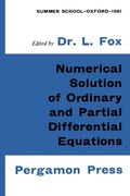 Cover: Numerical Solution of Ordinary and Partial Differential Equations - Elsevier