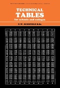 Cover: Technical Tables for Schools and Colleges - Elsevier
