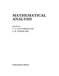 Cover: Mathematical Analysis - Elsevier