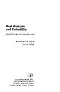 Cover: Real Analysis and Probability - Academic Press