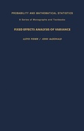 Cover: Fixed Effects Analysis of Variance - Academic Press