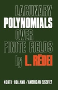 Cover: Lacunary Polynomials Over Finite Fields - Elsevier