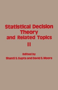 Enlarge image Cover: Statistical Decision Theory and Related Topics - Academic Press