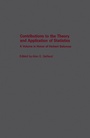 Cover: Contributions to the Theory and Application of Statistics - Academic Press