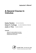 Cover: A Second Course in Calculus - Academic Press