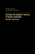 Cover: Software for Roundoff Analysis of Matrix Algorithms - Academic Press