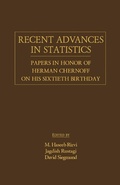 Cover: Recent Advances in Statistics - Academic Press