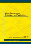 Cover: Micro Manufacturing Techniques and Applications - Trans Tech Publications Ltd