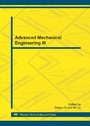 Cover: Advanced Mechanical Engineering III - Trans Tech Publications Ltd