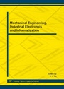 Cover: Mechanical Engineering, Industrial Electronics and Informatization - Trans Tech Publications Ltd