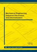 Cover: Mechanical Engineering, Industrial Electronics and Informatization - Trans Tech Publications Ltd