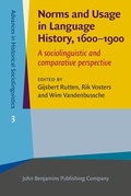 Cover: Norms and Usage in Language History, 1600-1900 - John Benjamins Publishing Co