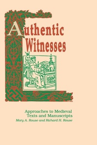 Enlarge image Cover: Authentic Witnesses - University of Notre Dame Press