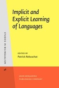 Cover: Implicit and Explicit Learning of Languages - John Benjamins Publishing Co