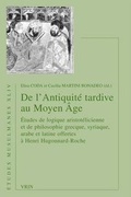 Cover: de l'Antiquite Tardive Au Moyen Age - Librarie Philosophique J. Vrin