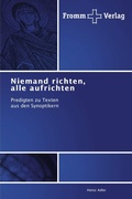 Cover: Niemand richten, alle aufrichten - Fromm Verlag