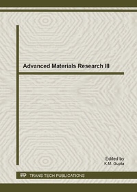 Enlarge image Cover: Advanced Materials Research III - Trans Tech Publications Ltd
