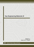 Cover: Key Engineering Materials III - Trans Tech Publications Ltd