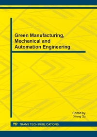 Enlarge image Cover: Green Manufacturing, Mechanical and Automation Engineering - Trans Tech Publications Ltd