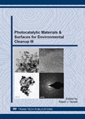 Cover: Photocatalytic Materials & Surfaces for Environmental Cleanup III - Trans Tech Publications Ltd