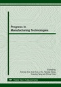 Cover: Progress in Manufacturing Technologies - Trans Tech Publications Ltd