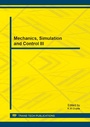 Cover: Mechanics, Simulation and Control III - Trans Tech Publications Ltd