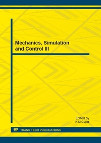 Enlarge image Cover: Mechanics, Simulation and Control III - Trans Tech Publications Ltd