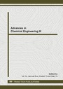 Cover: Advances in Chemical Engineering III - Trans Tech Publications Ltd
