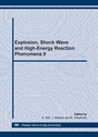 Cover: Explosion, Shock Wave and High-Energy Reaction Phenomena II - Trans Tech Publications Ltd
