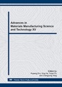 Cover: Advances in Materials Manufacturing Science and Technology XV - Trans Tech Publications Ltd