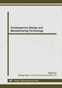 Cover: Contemporary Design and Manufacturing Technology - Trans Tech Publications Ltd