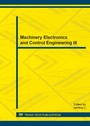 Cover: Machinery Electronics and Control Engineering III - Trans Tech Publications Ltd