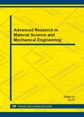 Cover: Advanced Research in Material Science and Mechanical Engineering - Trans Tech Publications Ltd