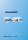 Cover: Modern Technologies in Industrial Engineering - Trans Tech Publications Ltd