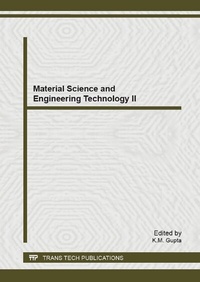 Enlarge image Cover: Material Science and Engineering Technology II - Trans Tech Publications Ltd