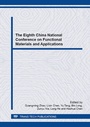 Cover: The Eighth China National Conference on Functional Materials and Applications - Trans Tech Publications Ltd