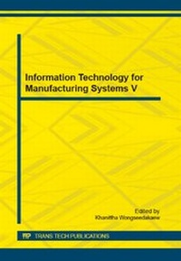 Enlarge image Cover: Information Technology for Manufacturing Systems V - Trans Tech Publications Ltd