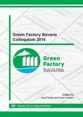 Cover: Green Factory Bavaria Colloquium 2014 - Trans Tech Publications Ltd