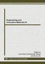 Cover: Engineering and Innovative Materials III - Trans Tech Publications Ltd