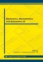 Cover: Electronics, Mechatronics and Automation III - Trans Tech Publications Ltd