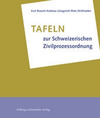 Abbildung von: Tafeln zur Schweizerischen Zivilprozessordnung - Helbing & Lichtenhahn