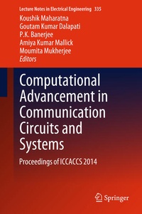 Enlarge image Cover: Computational Advancement in Communication Circuits and Systems - Springer